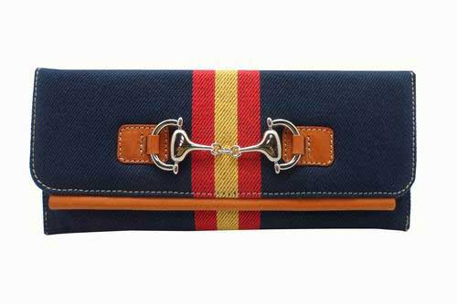 Purse in Blue Tarpaulin with Spanish Flag and Stirrup